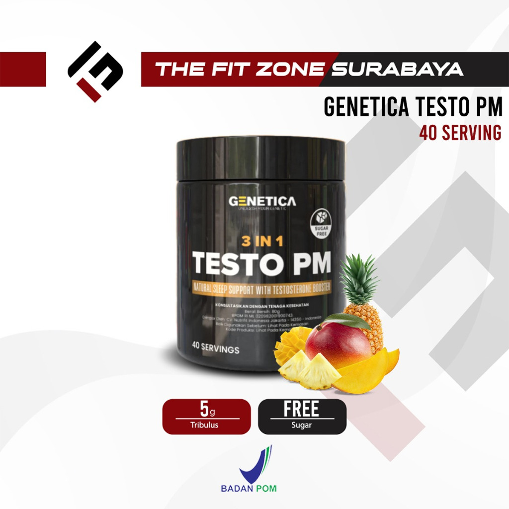 GENETICA Testo PM 40 Servings Supplementasi Fitness Testosterone Booster   TestoPM