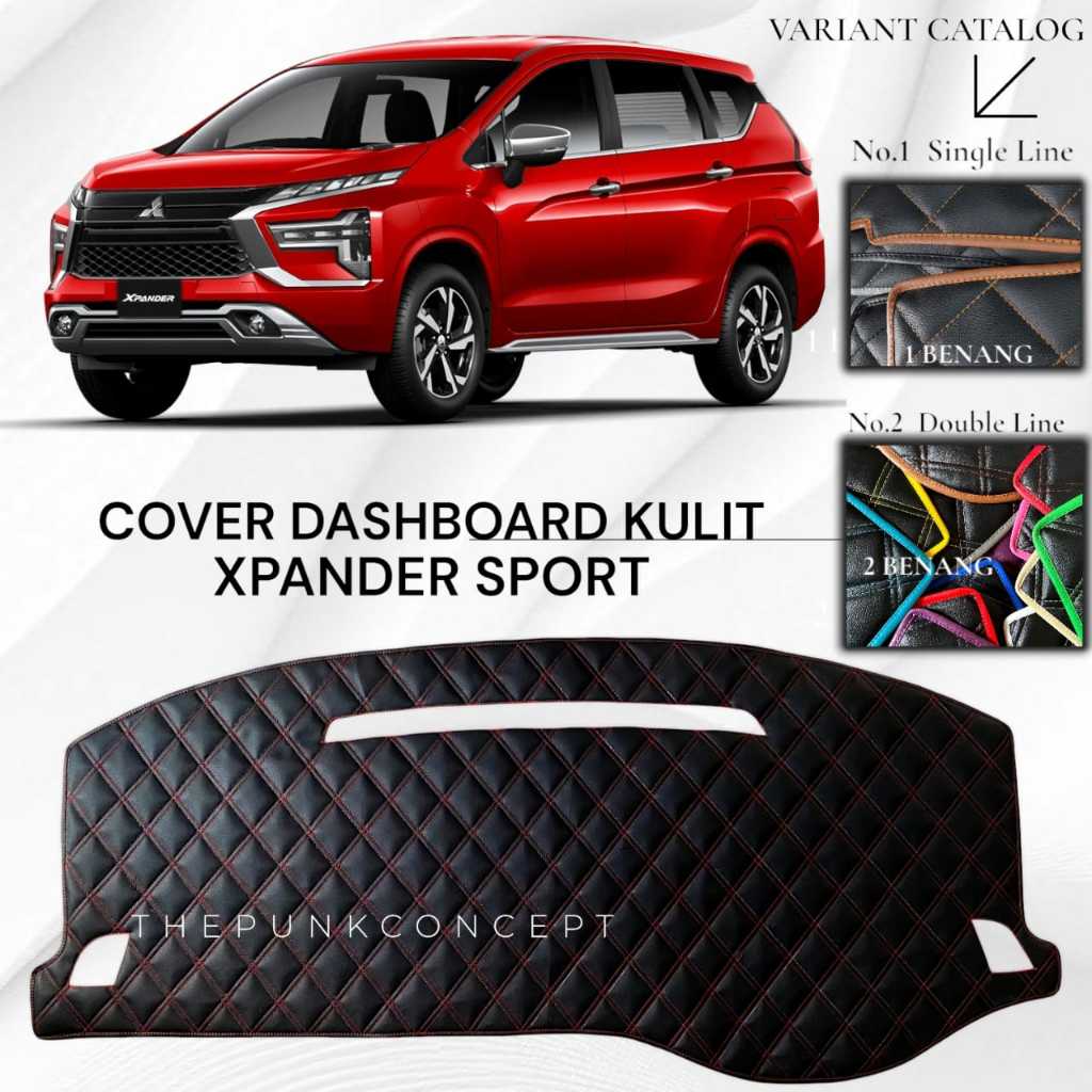 Cover Dashboard Kulit XPANDER SPORT Mitsubishi Aksesoris Pelindung Dasbor Mobil Interior
