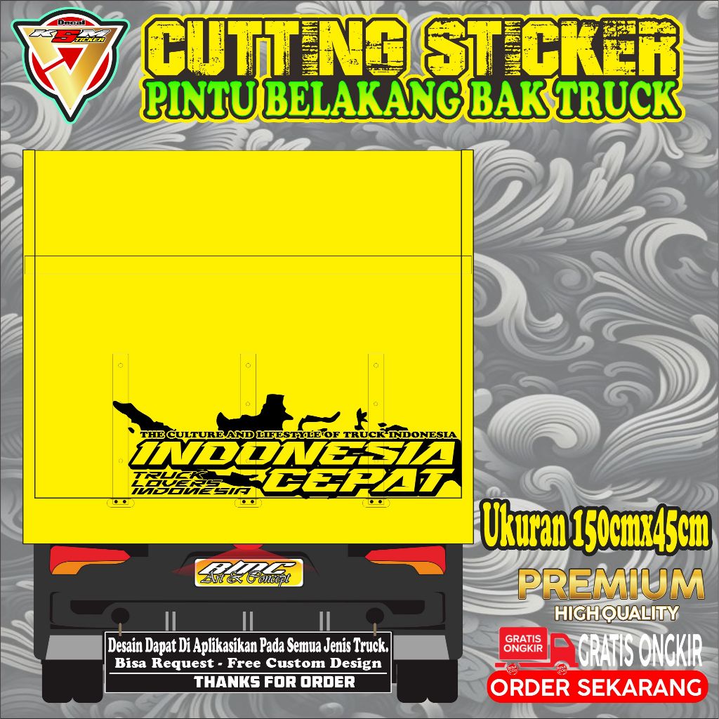 Sticker Cutting Pintu Bak Truk Termurah Jumbo - Sticker Bak Truk