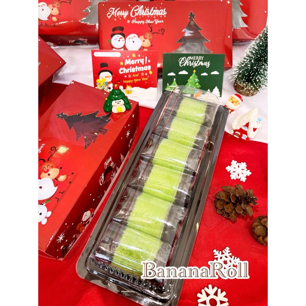 

Murah dan Enak Bananaroll Banana Roll Pandan isi Coklat Christmas Edition Christmas Hampers Natal Hampers Natal Jakarta Snack / Cemilan / Kue