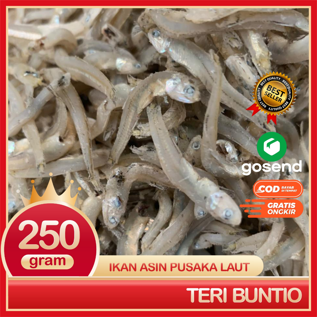 

RB Teri Buntio Ikan Asin Teri Super Bersih Dan Segar 250 Gram