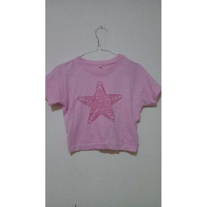 Crop Top/Baju kaos wanita/Star/Korean Style/Thrift/Preloved