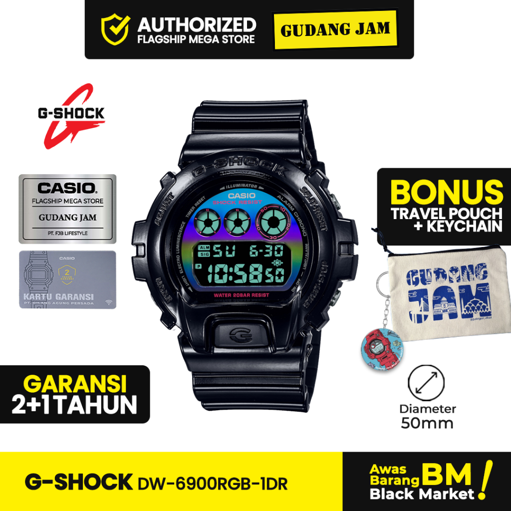 Jam Tangan G-Shock DW-6900RGB-1DR DW-6900RGB DW-6900 DW6900RGB DW 6900RGB