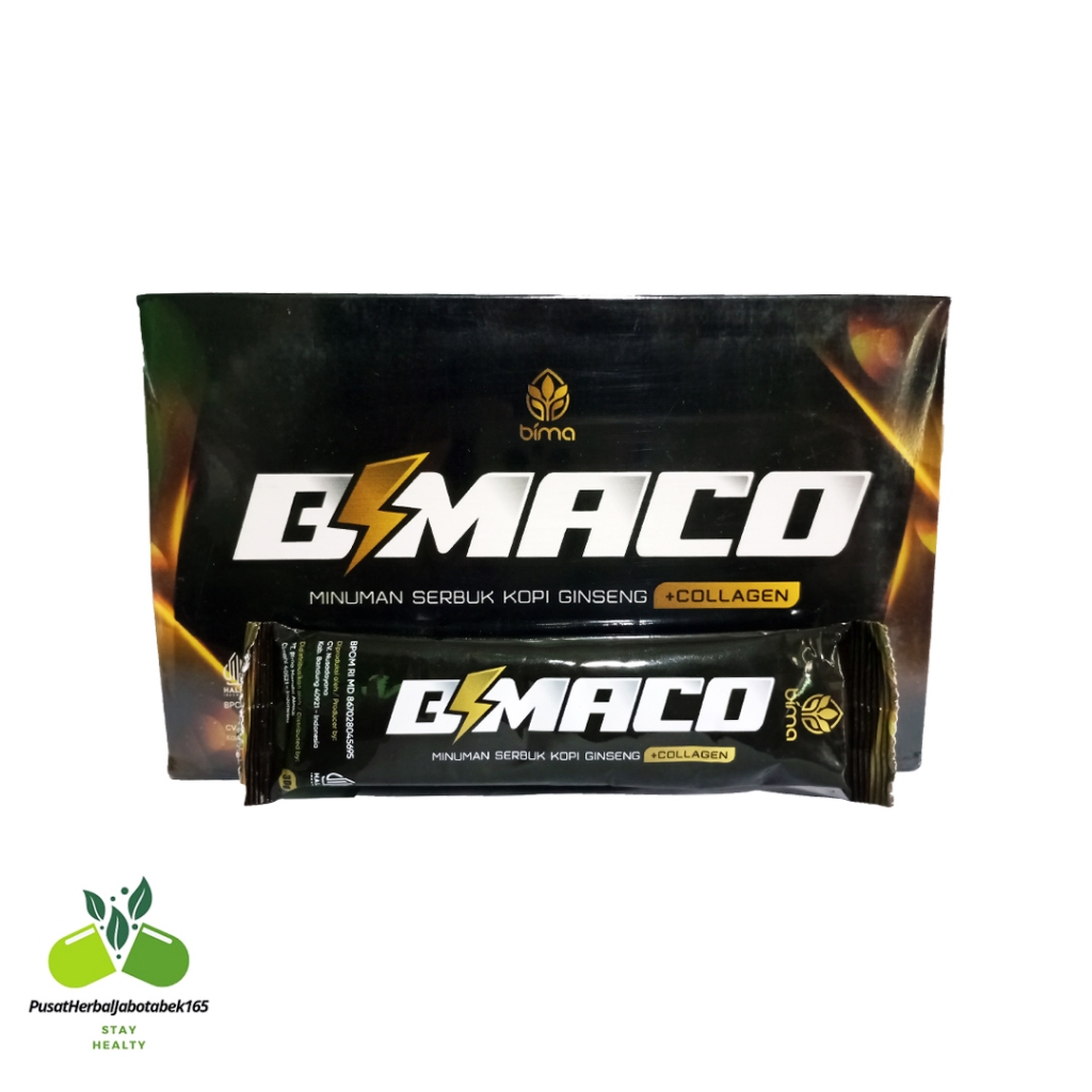 

BIMACO Original Isi 8 Sachet Premium Energy Coffee Kopi Ginseng Serbuk Penambah Stamina Pria