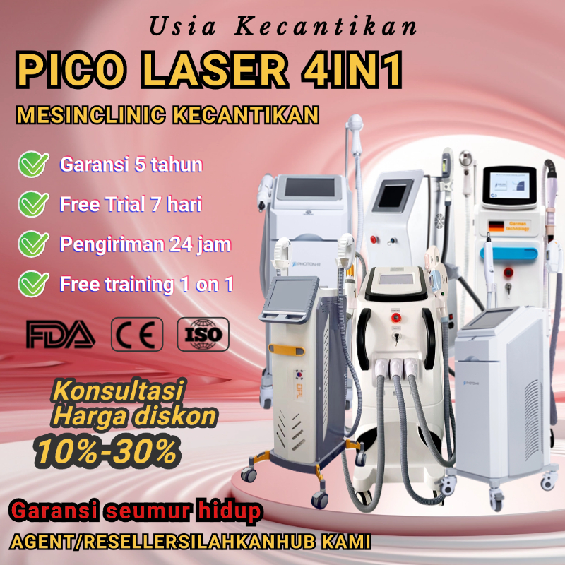 Diode Laser 808NM hair removal + laser picosecond alat alat laser menghilangkan tato permanen pico l