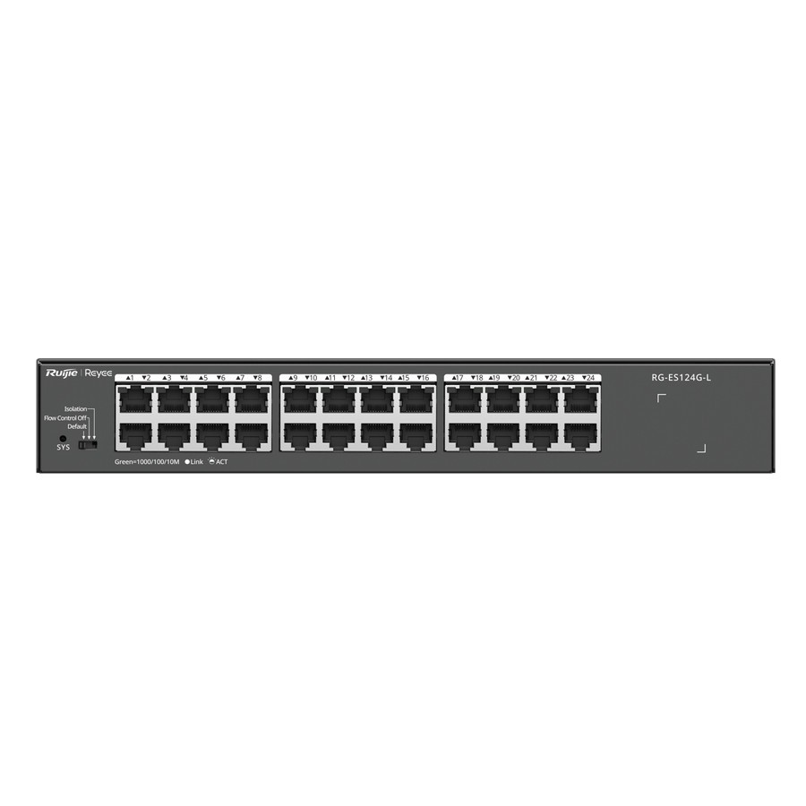 RG-ES124G-L, Ruijie 24-Port 10/100/1000 Mbps Unmanaged Non-PoE Switch
