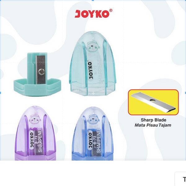 

( 1 PACK ) Sharpener Rautan Serutan Joyko B-72 1 PACK ISI 24 BIJI