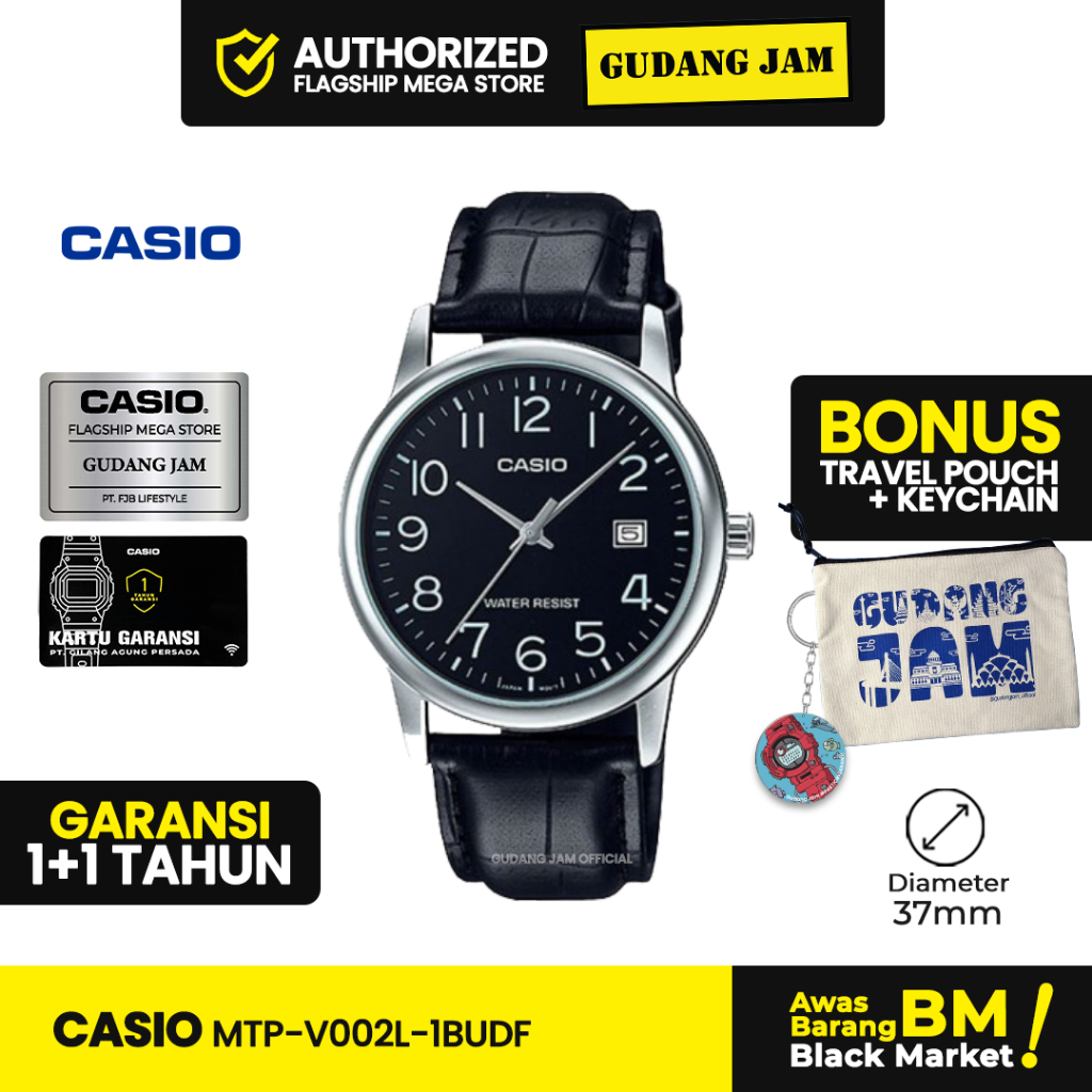 Jam Tangan Casio Pria MTP-V002L-1BUDF Original Garansi Resmi