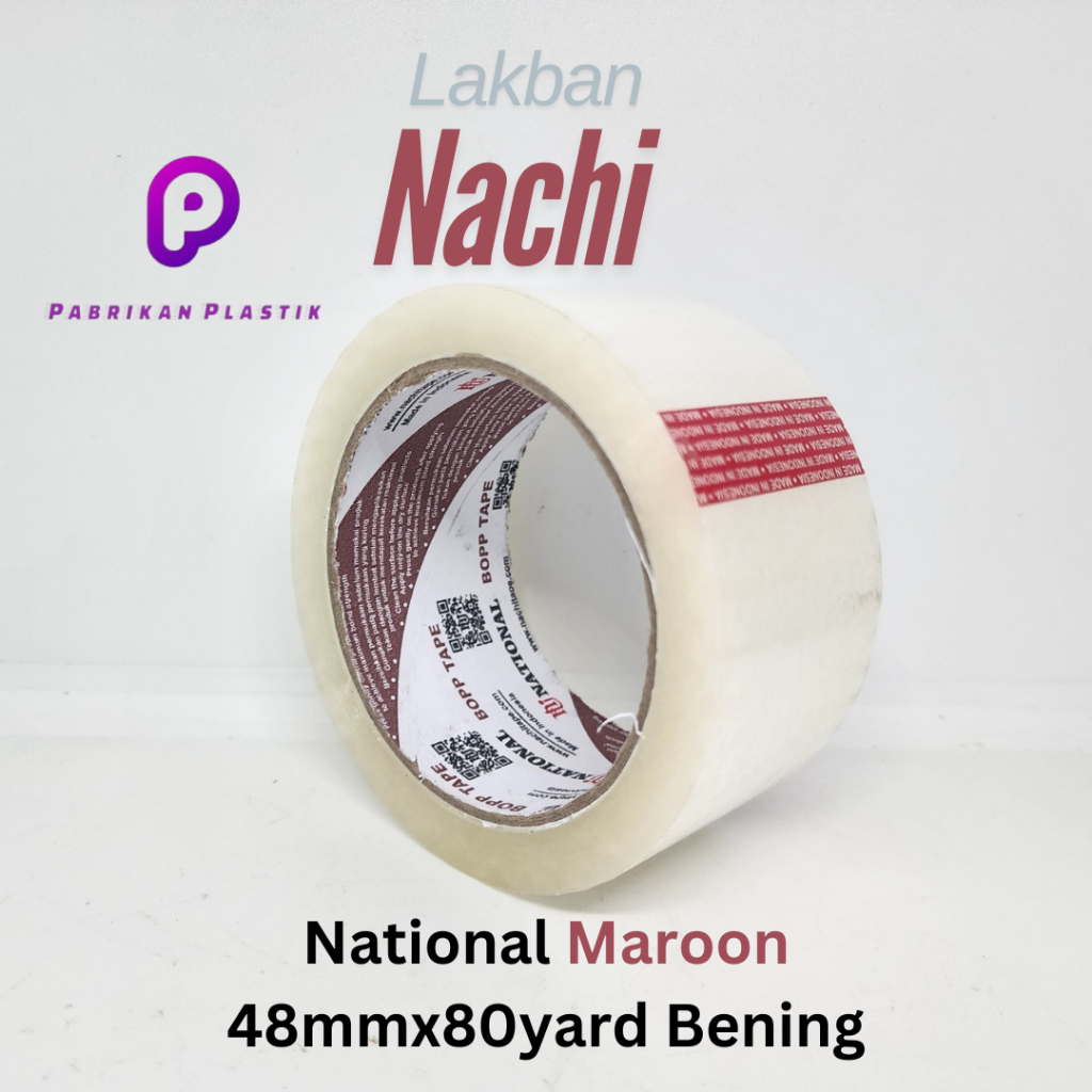 

Lakban Nachi OPP National Core "Maroon" Ukuran "48mm x 80 yard" ukuran sesuai 100% tanpa tipu tipu !!! Lakban Original Asli Nachi/Lakban Nachi Bening