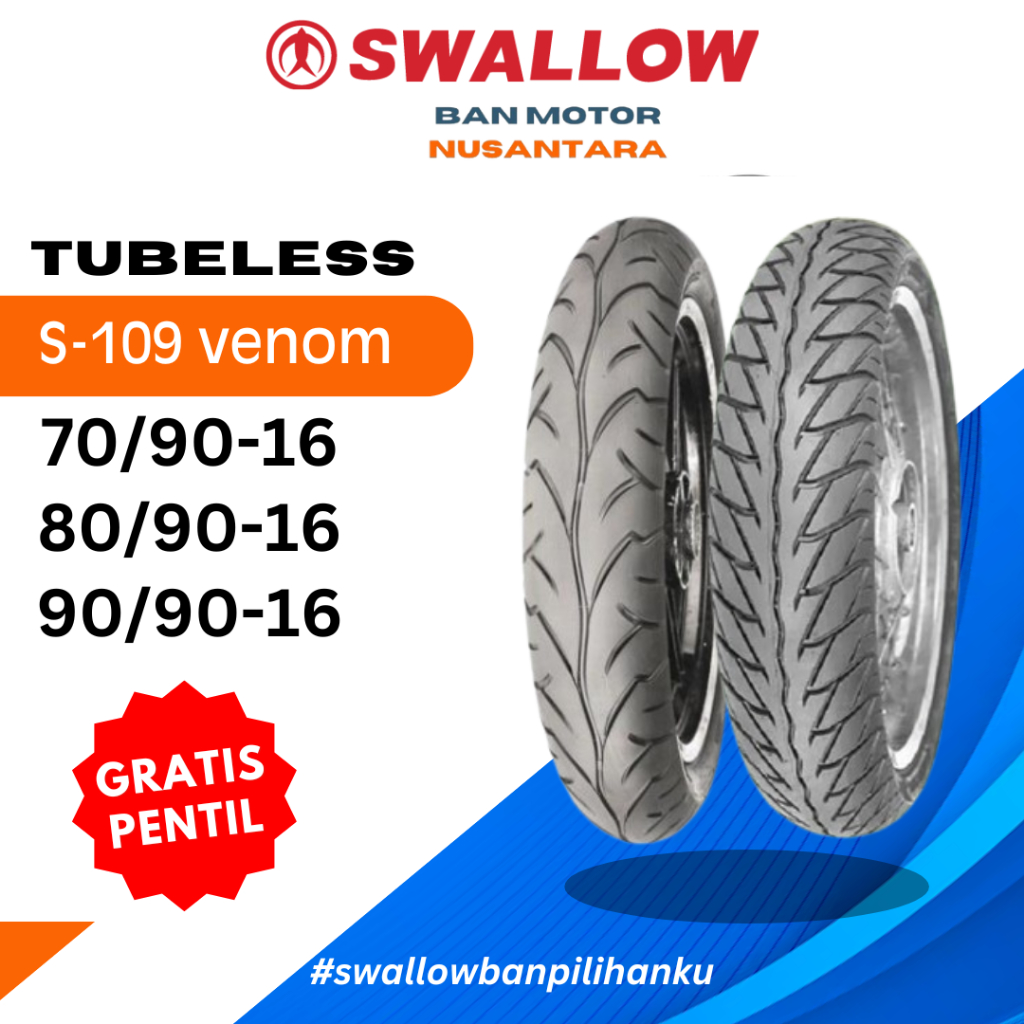 Ban motor ring 16 tubeless ban luar swallow ring 16 70 80 90 skywave nouvo