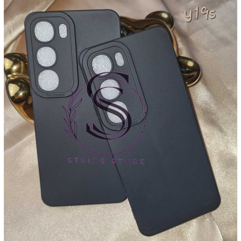 case pro black vivo y19s v40 lite vivo v40 5g soft case hitam polos