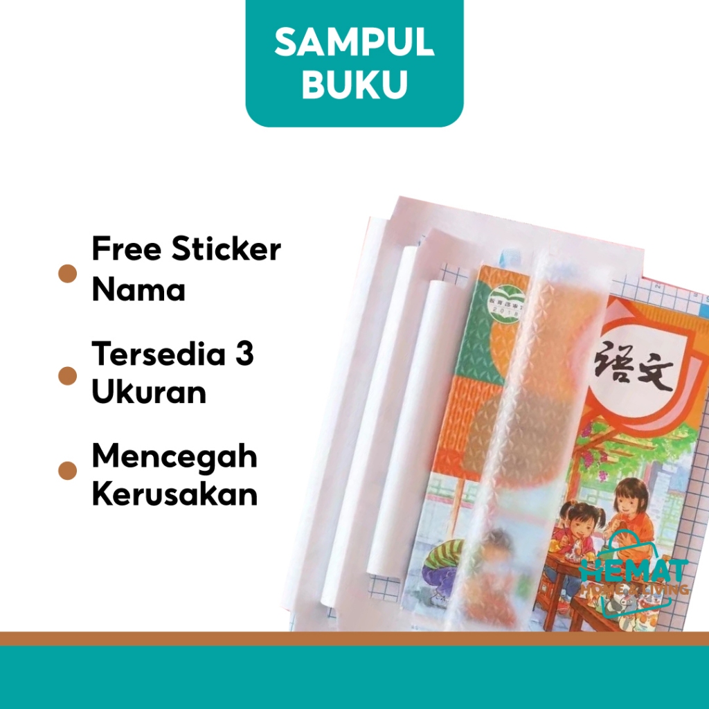 

Sampul Buku PVC Stiker 10pcs Kwarto A5 Boxy B5 A4 Plastik Pelindung dengan Perekat Praktis