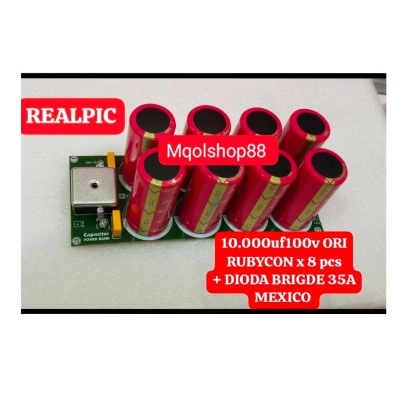 psu 8 elco ORI RUBYCON 100v 10000uf lengkap dengan dioda bridge 35a Mexico 10000mk 10000mikro 10.000
