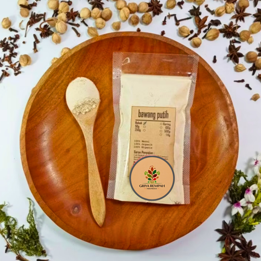 

BAWANG PUTIH BUBUK 250 GRAM Premium – Garlic Powder Praktis untuk Kesehatan & Masakan Ramuan Rempah Herbal Kering Bumbu Dapur Simplisia Allium sativum