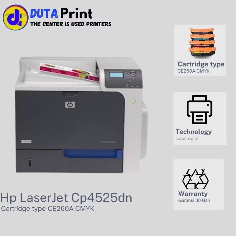 Printer hp LaserJet Cp4525dn warna A4/f4