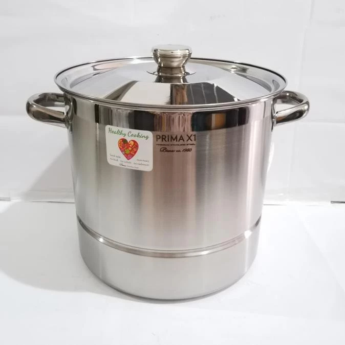 Bima Panci Kukus 28 Cm StockPot 28 Cm Panci Tinggi Bima Prima Stock Pot 28cm Stainless Steel BP20073