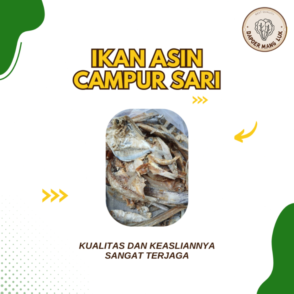

IKAN ASIN CAMPUR SARI 500 GRAM DAN 1 KG BEST QUALITY