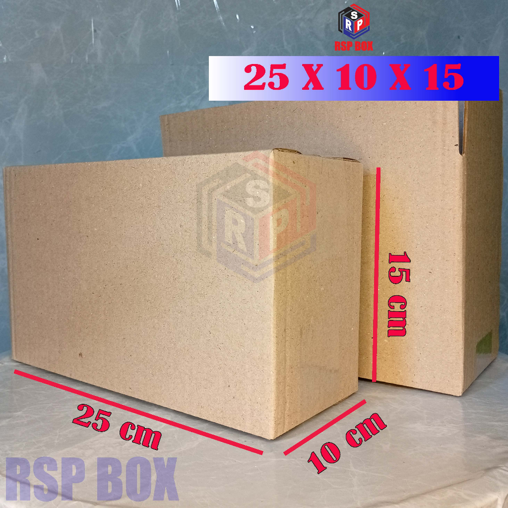 

Kardus packing ukuran 25x10x15 cm karton box packaging kemasan murah