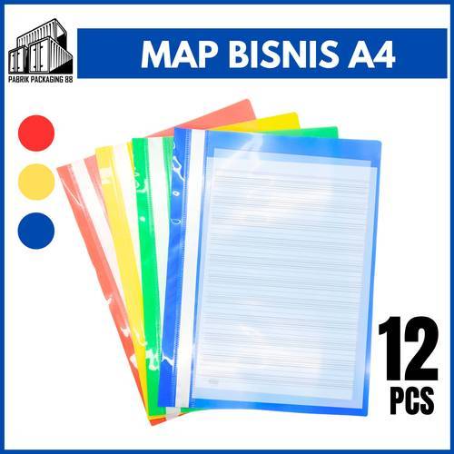 

12 PCS Map Bisnis A4 Folio Business Folder File Snelhecter A4 Map Dokumen Plastik Bukan Joyko 1 LUSIN