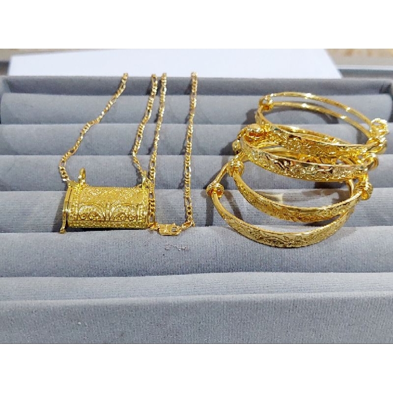 set gelang bayi 3bulanan, bahan xuping kalung isabella