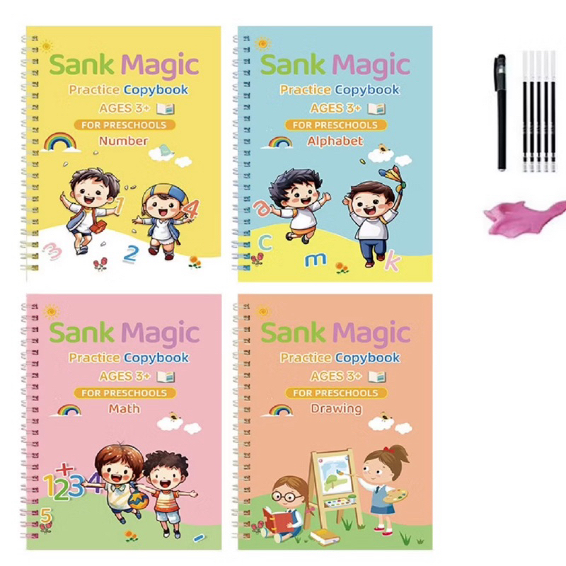 

NEW Set magic practice book (1 SET ISI 4 BUKU + PULPEN)