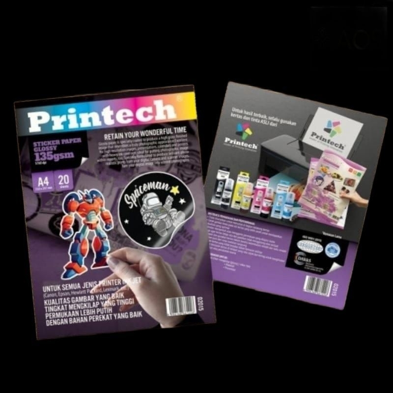

Kertas Foto V-tec Glossy Sticker A4 135 gsm / Sticker Photo Paper / Glosy Stiker Eprint