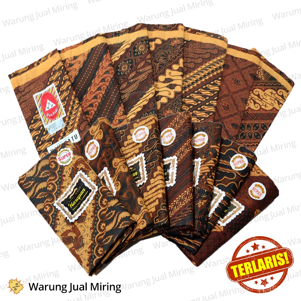 Kain Batik Motif Batik Print Panjang Tradisional Indonesia Batu Sogan Samping Jarit Jarik Sarung Wan