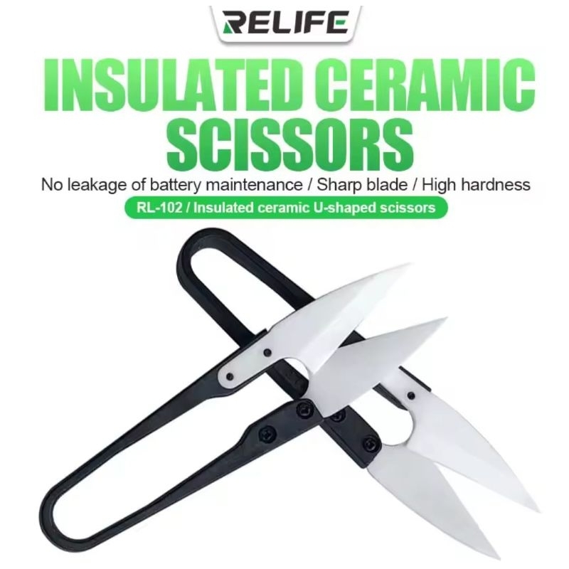 

RELIFE RL-102 Gunting Insulated Ceramic Scissor / Gunting Insulated Keramik Alat Service Reparasi Hp