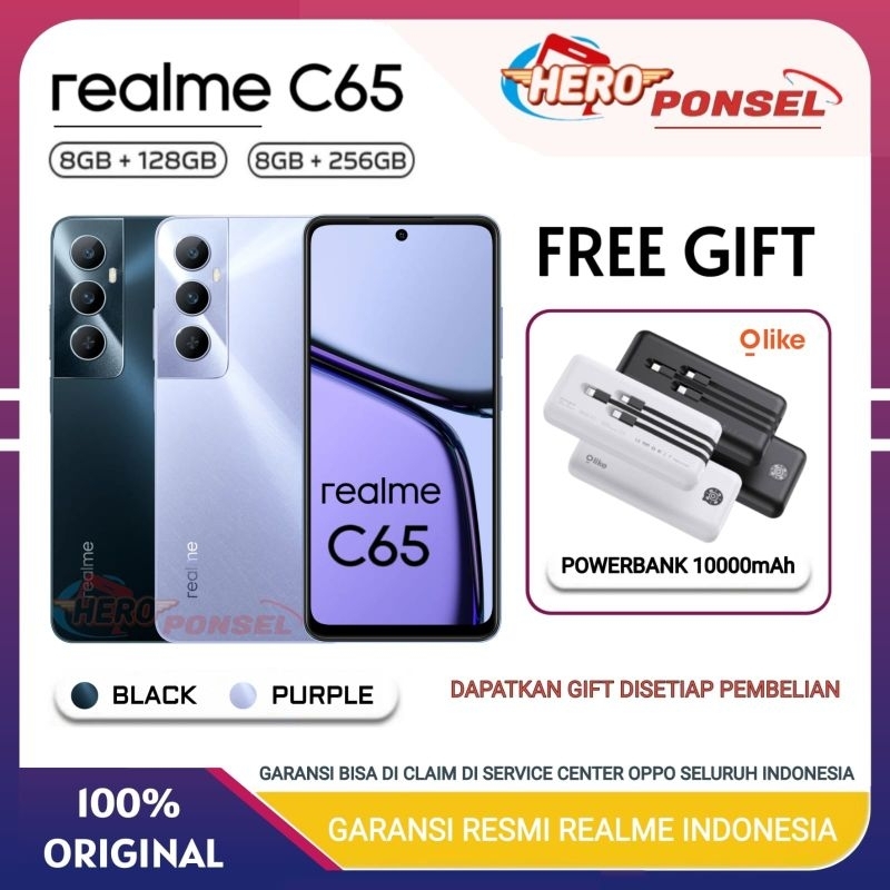 REALME C65 NFC RAM 8/256GB | REALME C 65 RAM 8/128GB NFC GARANSI RESMI REALME INDONESIA