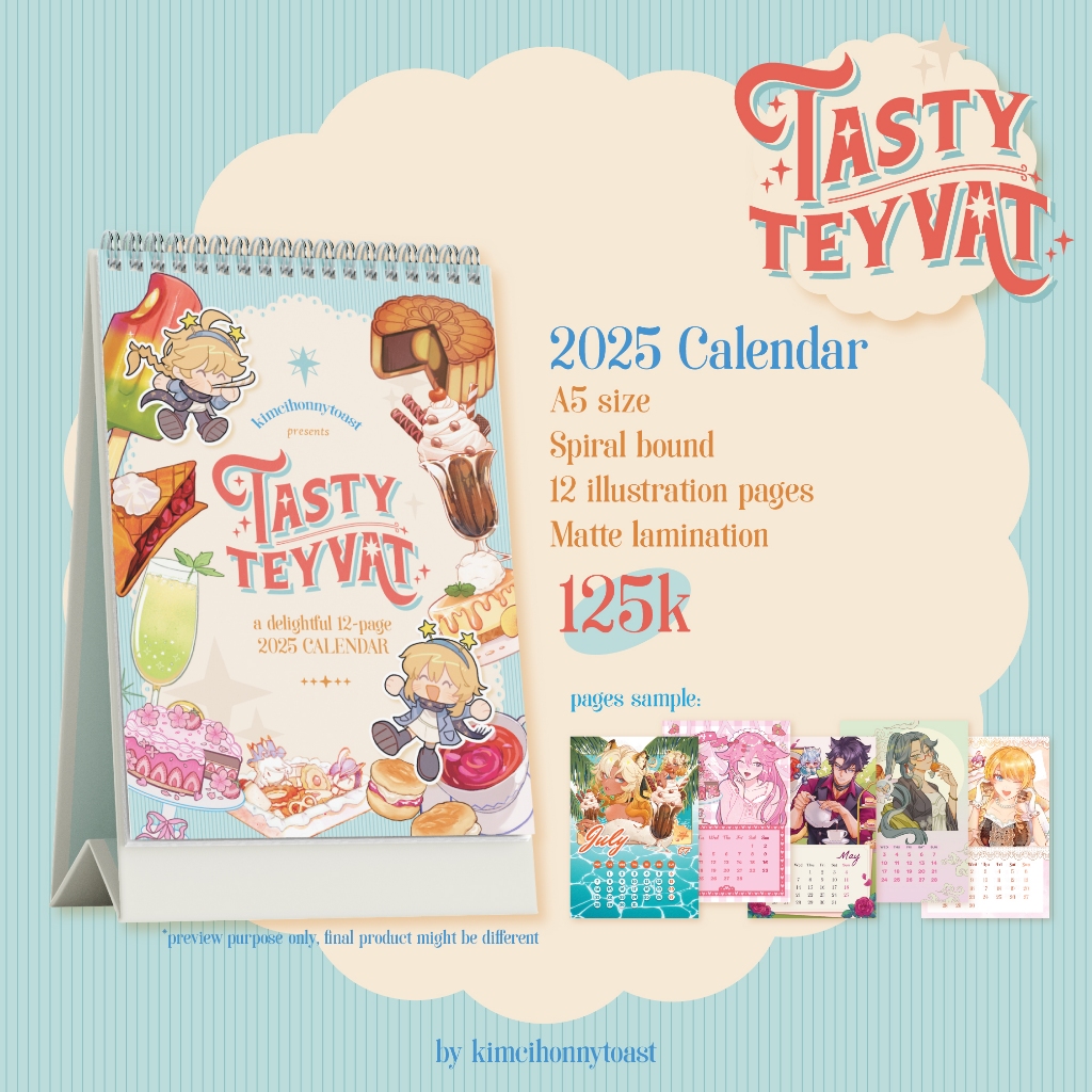 

Tasty Teyvat 2025 Calendar