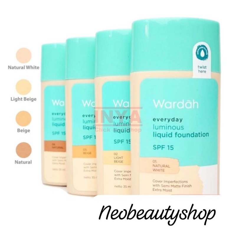 Wardah luminous liquid foundation / wardah foundation cair
