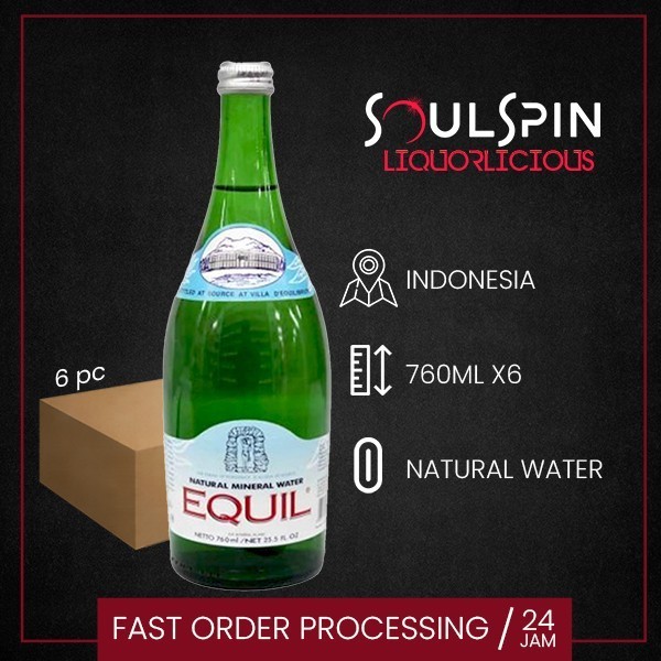 

Equil Natural Mineral Water 760ml [ Dus isi 6 Botol ] Khusus JNE Trucking + Termasuk Packing Kayu