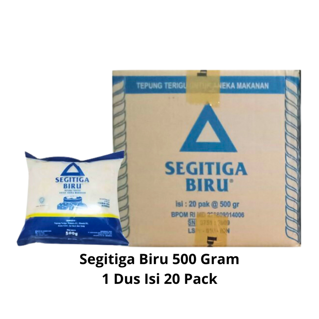 

Tepung Segitiga Biru 500 Gram 1 Dus Isi 20 Pack