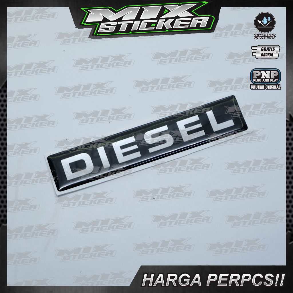 emblem diesel kijang kapsul / emblem timbul diesel kijang / stiker diesel kijang kapsul 3D