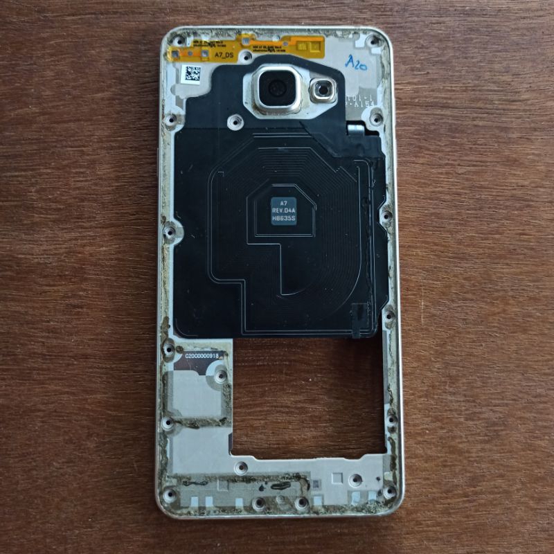 Frame Bazel tulang tengah NFC Samsung A7 2016 A710 original copotan