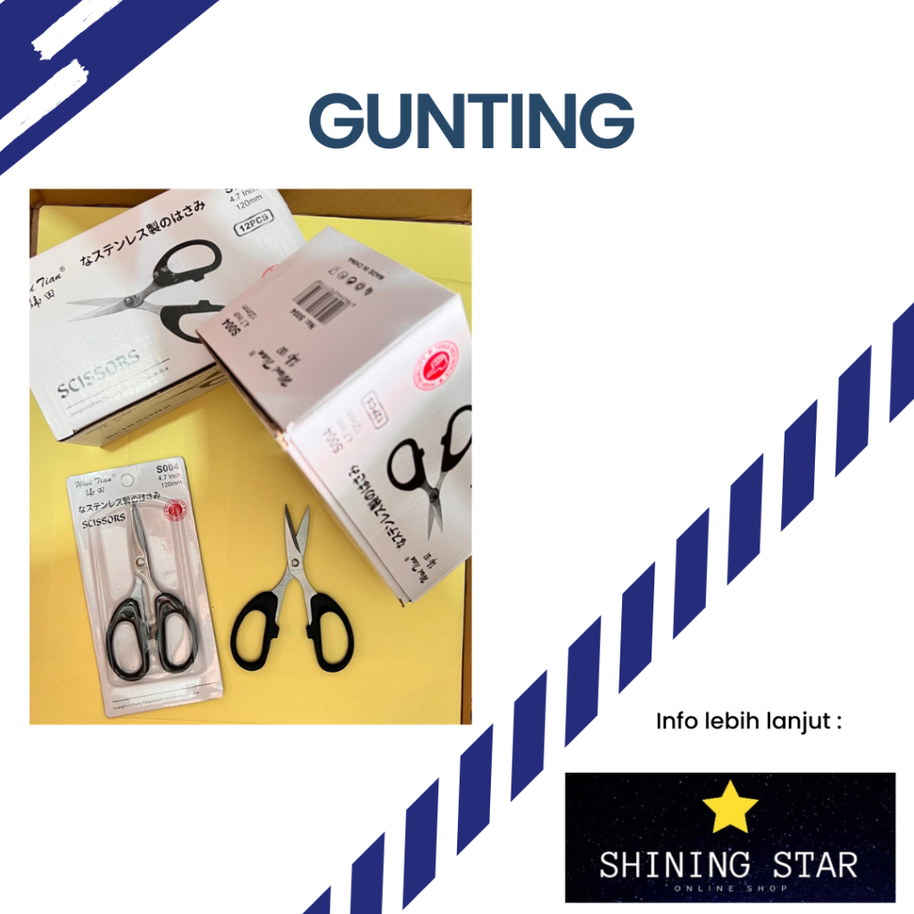 

Gunting Kertas / Guntung Gagang Hitam / Gunting Gagang Oren / Gunting Dapur