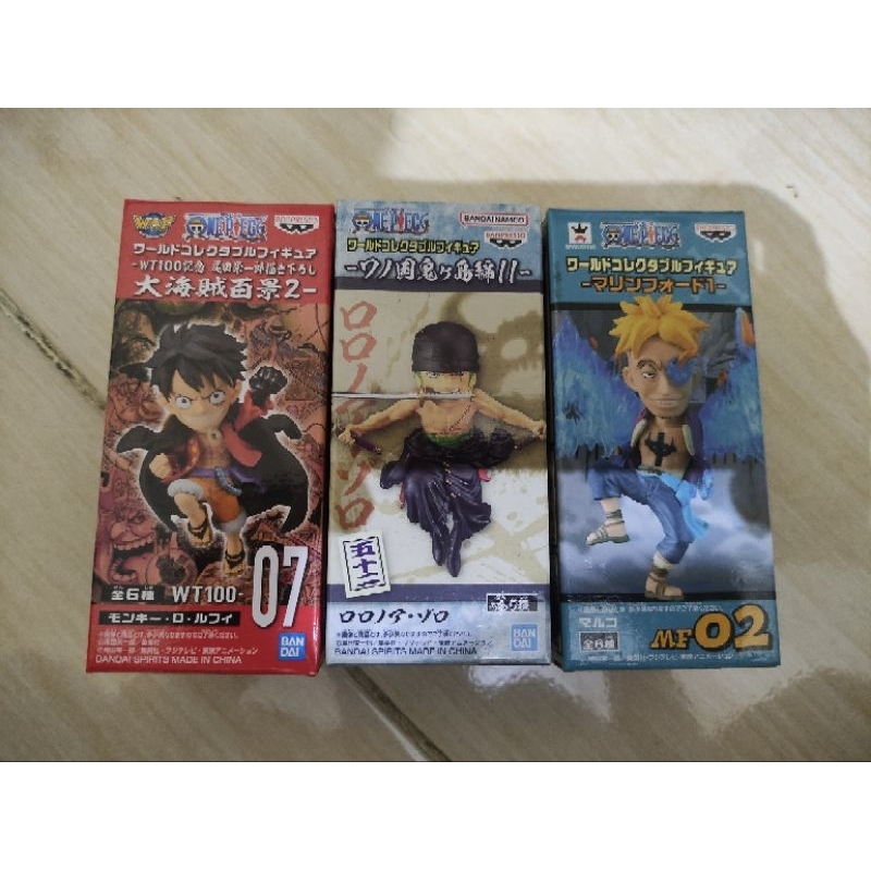 Wcf luffy wt100 zoro onigashima marco mf one piece
