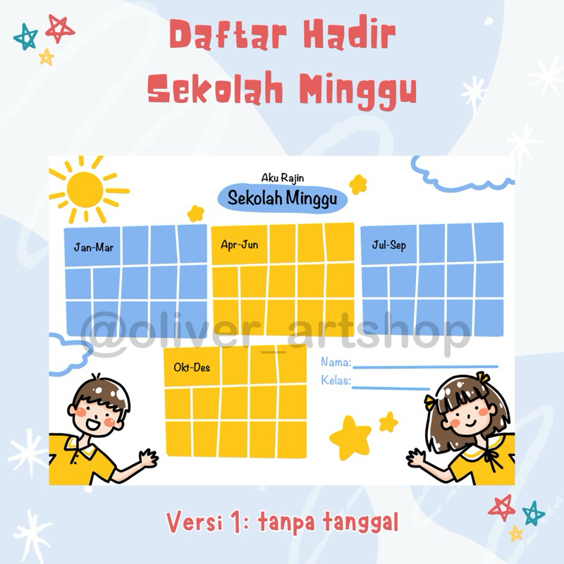 

Absen Sekolah Minggu Bisa Custom