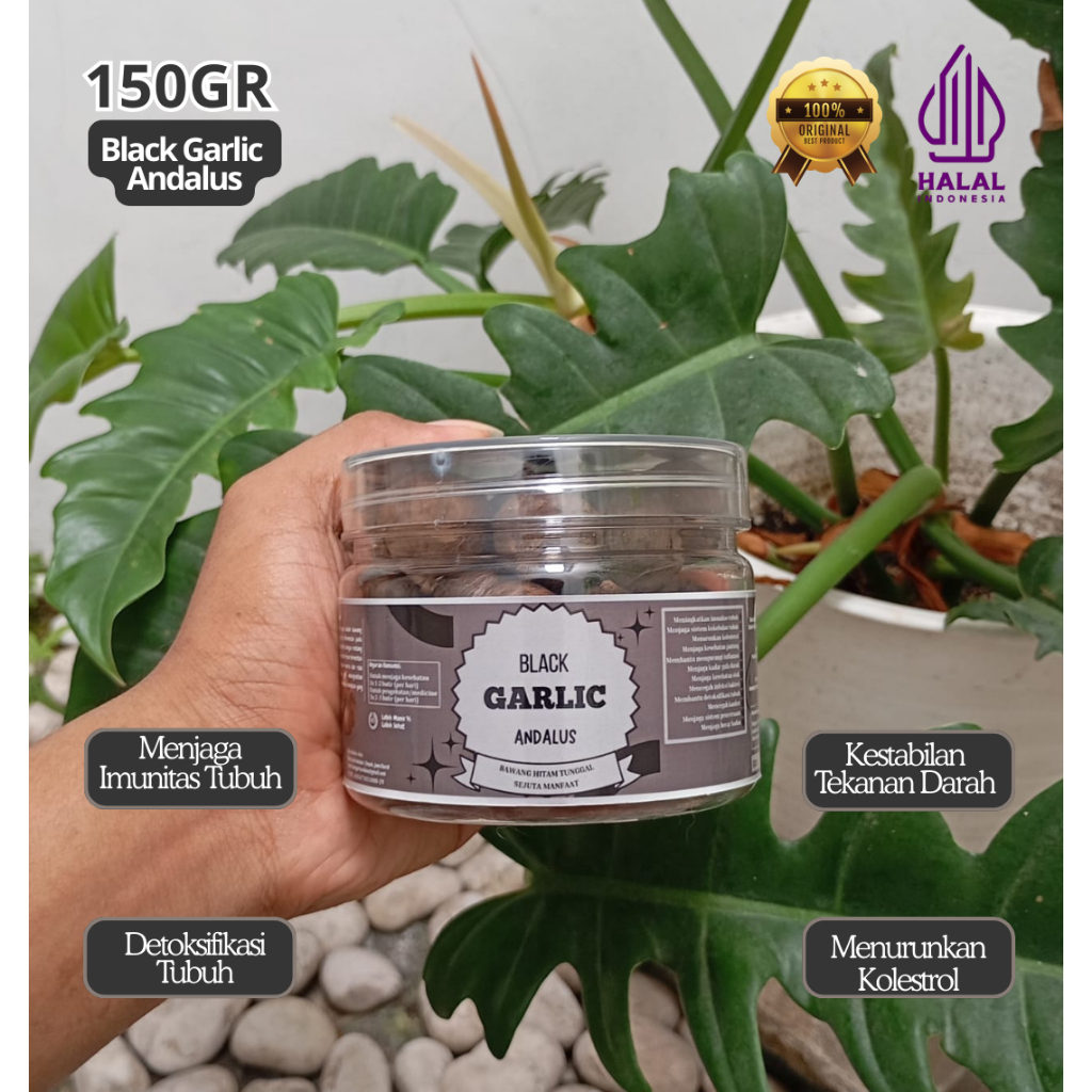 

Black Garlic Andalus (BAWANG HITAM TUNGGAL) 150 Gram | UNTUK KESEHATAN - 100% Original & Fresh