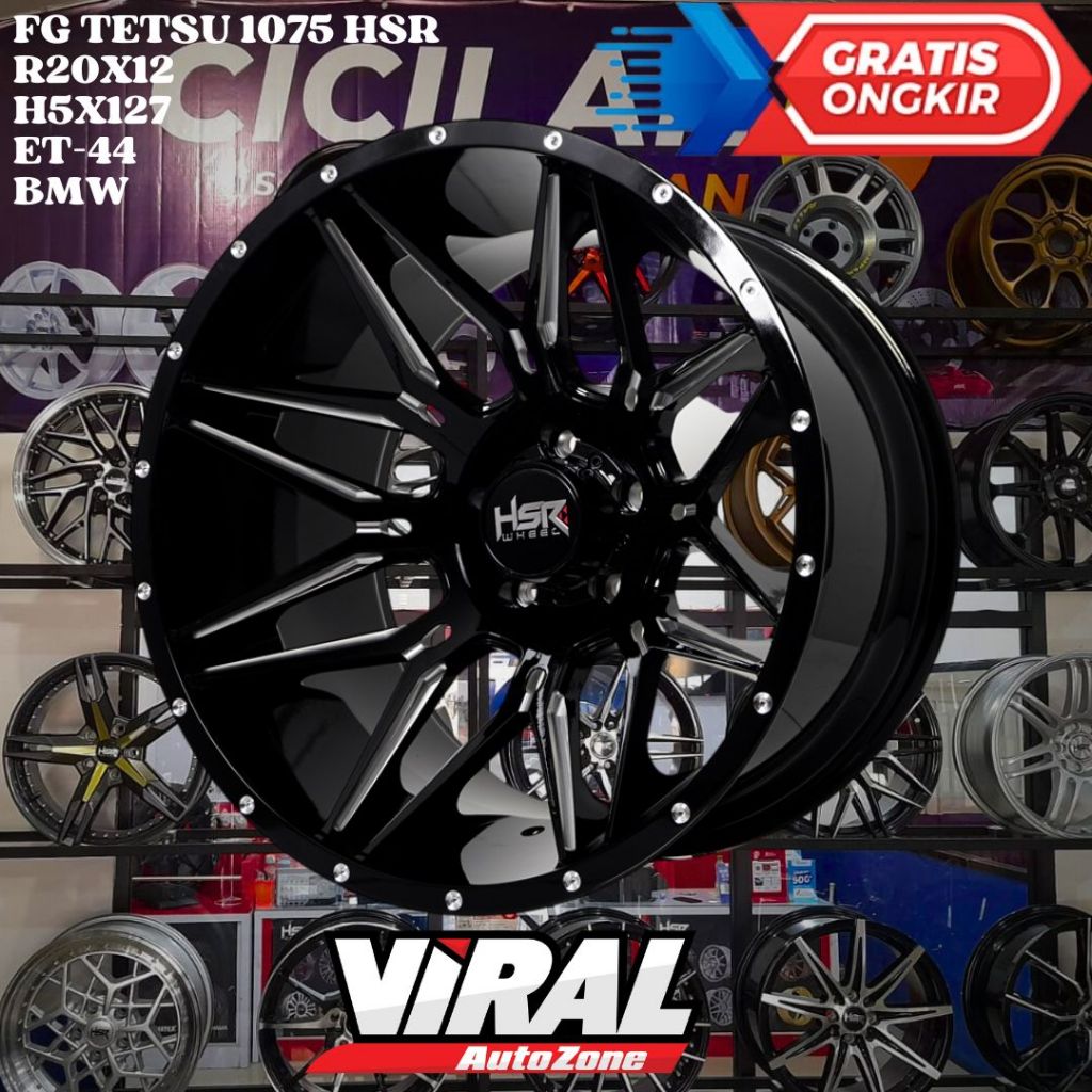 Velg Mobil RUBICON , SAHARA , JK , WRANGLER , HSR FG TETSU RING 20 R20 LEBAR 12 INCH