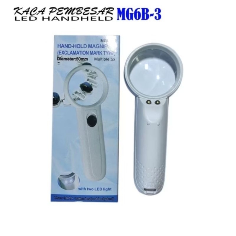 

KACA PEMBESAR LED HANDHELD MG6B-3 DAMETER 50MM MULTIPLE
