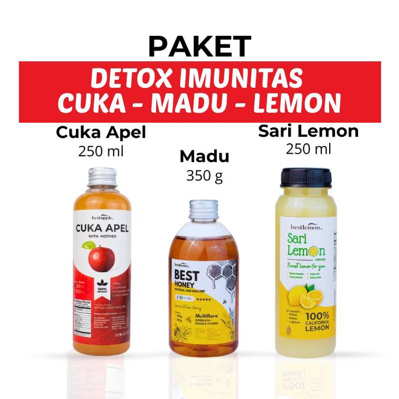 

Paket Detox Imunitas - Menurunkan Berat Badan - Cuka Apel - Sari Lemon - Madu - 250ML