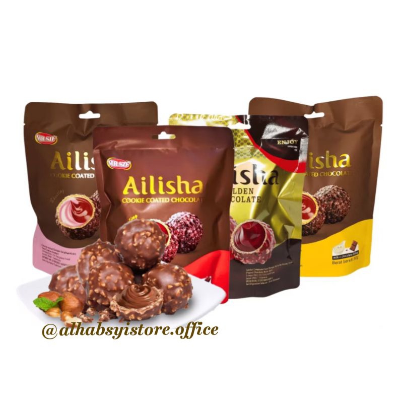 

Ukf5Pc6F4H (Kuliner.Kita) Ailisha Mr Sif Choco Ball Cookies Coated Chocolate 80Gr 250Gr Coklat