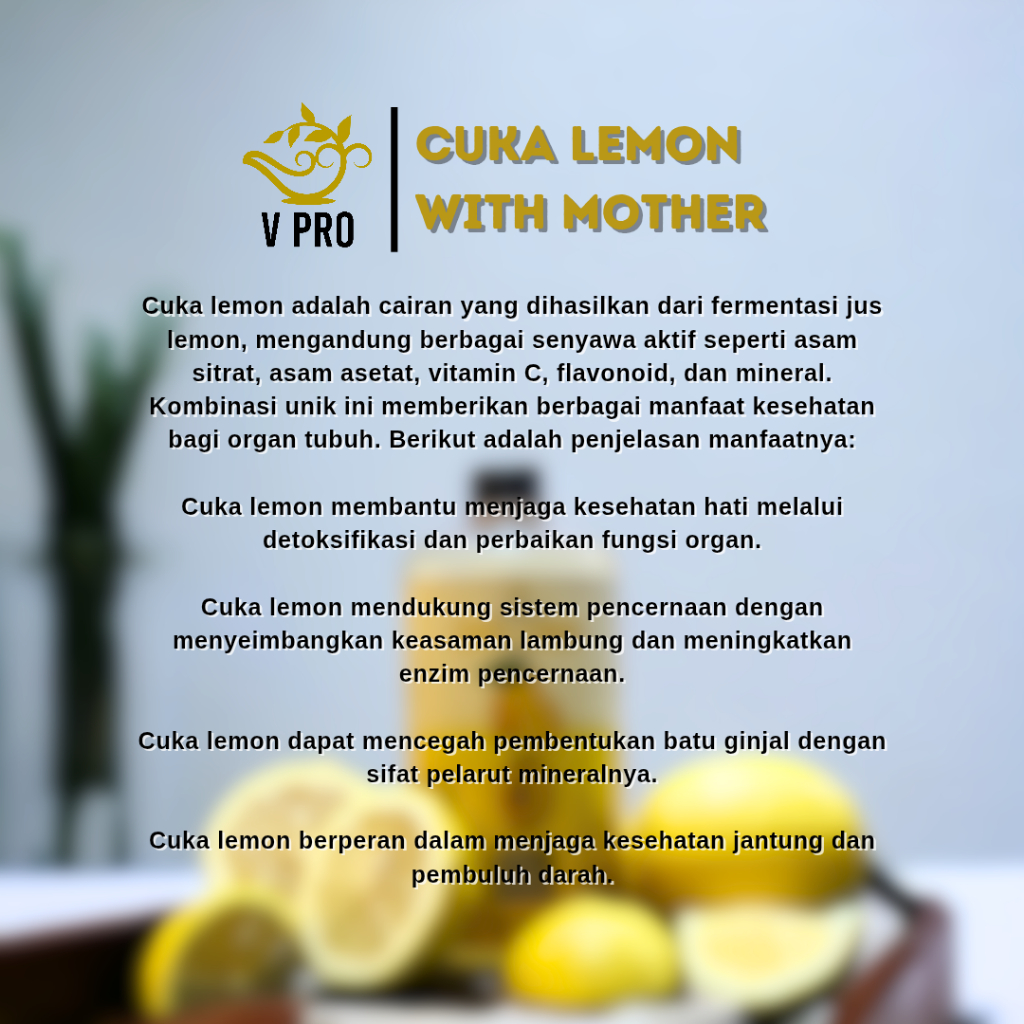 

CUKA LEMON | MENU DIET | LEMON MURNI | 500 ML