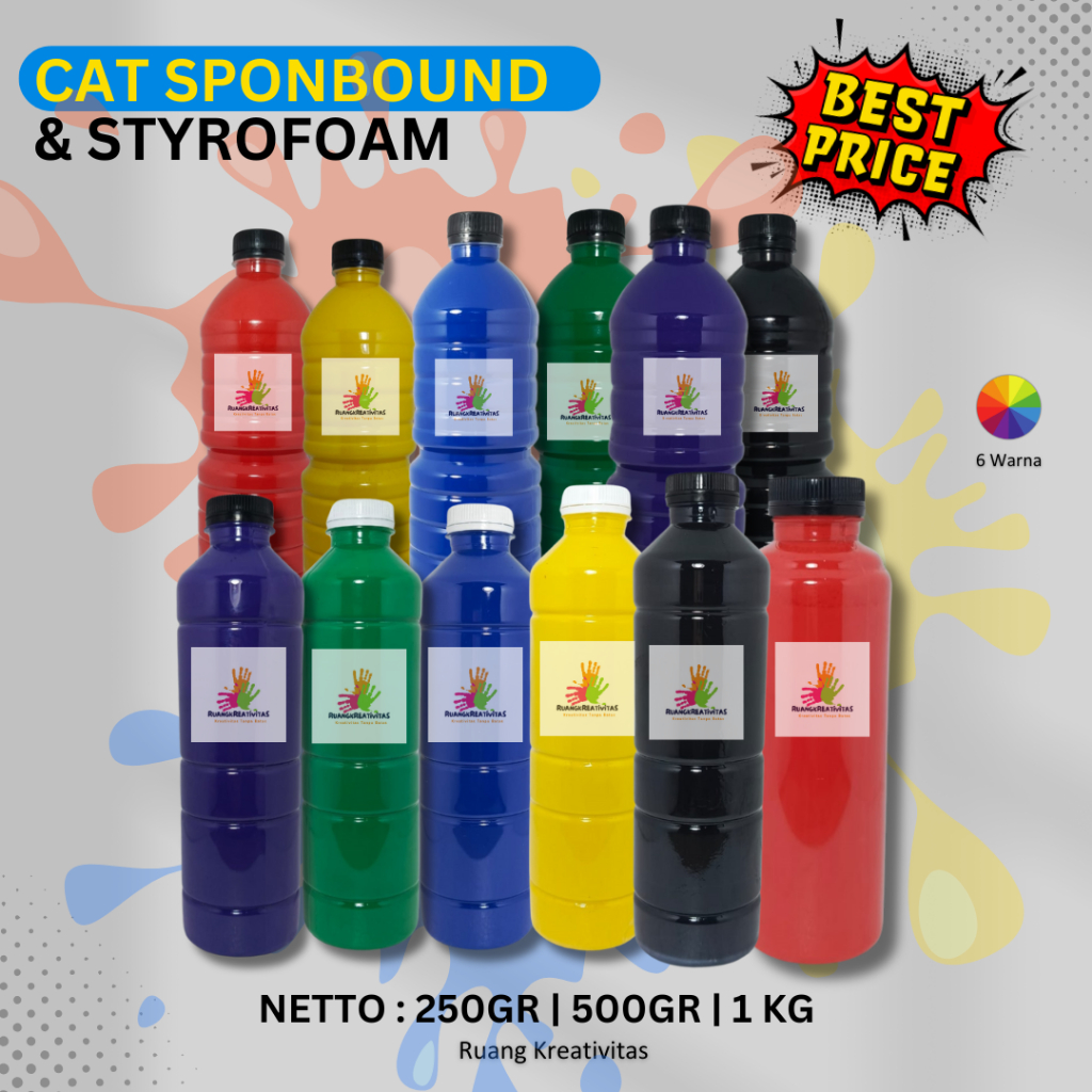 

Cat Air Lukis Anak 250gr|500gr|1kg (Kanvas / Gypsum / Styrofoam)