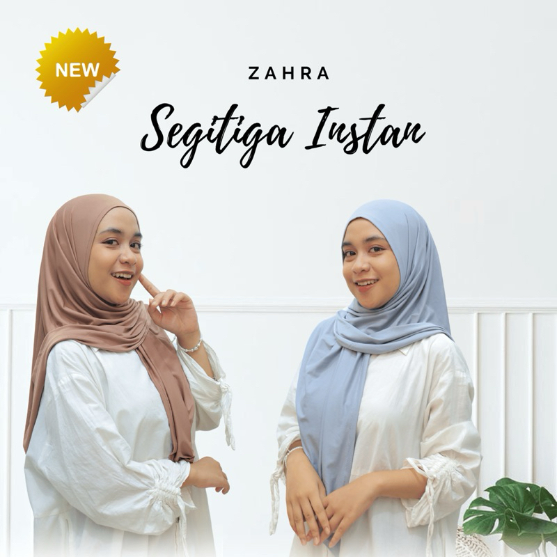 ZAHRA | Hijab Segitiga Instan Jersey || Segitiga Polos Instan