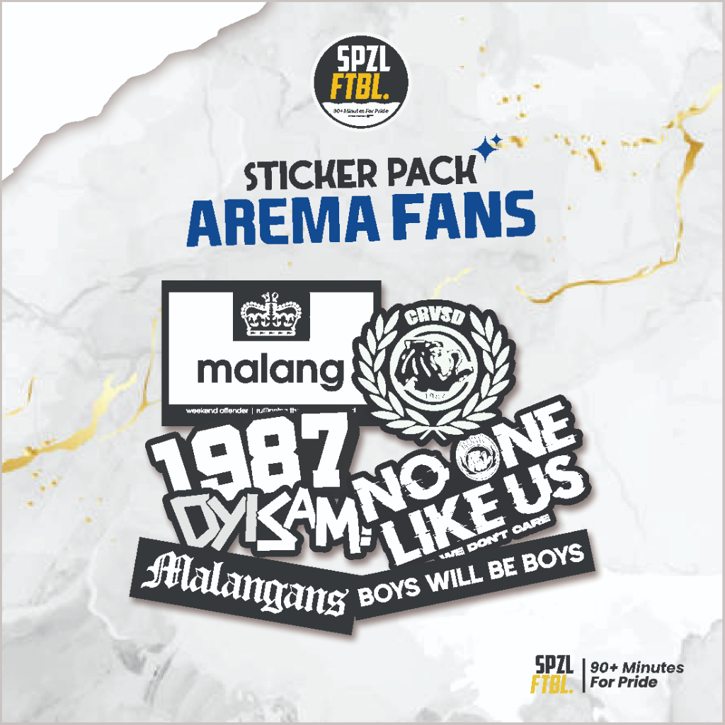

STICKER PACK SPEZIAL AREMA FANS 1 - STIKER FOOTBAL CASUAL, STIKER LAPTOP, AKSESORIS HP, HELM