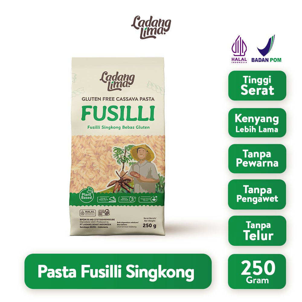 

Ladang Lima - Pasta Fusilli 250g