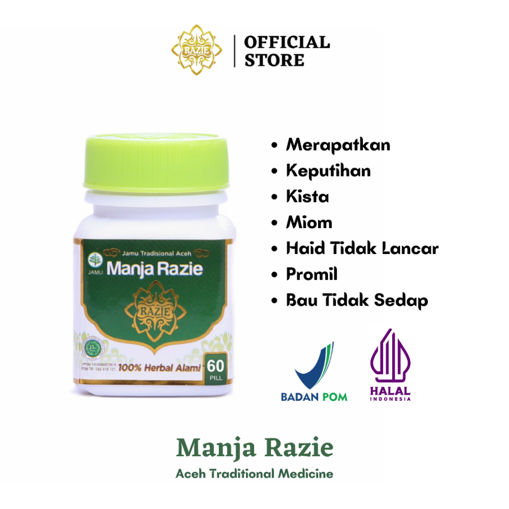 MANJA RAZIE ORIGINAL 30 & 60 Butir | Manjakani | Obat Keputihan | Perawatan Miss V | Perapat Miss V