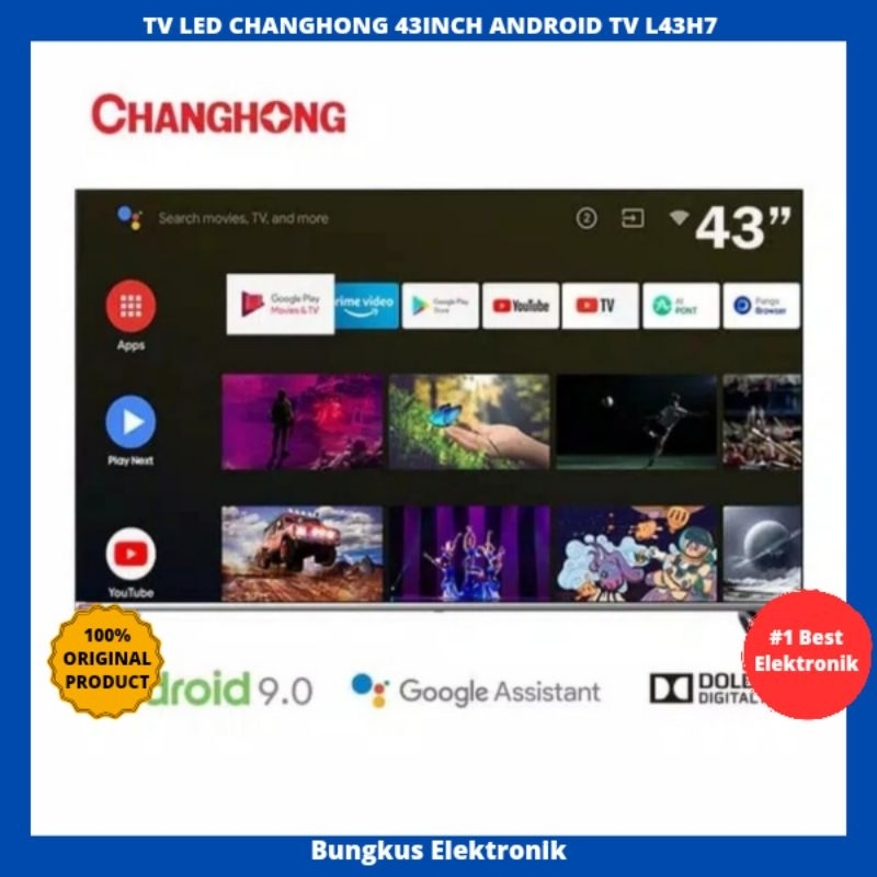 TV LED CHANGHONG 43INCH ANDROID TV L43H7